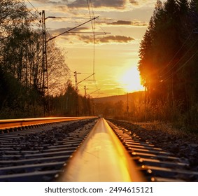 A Railtrack in the sunset