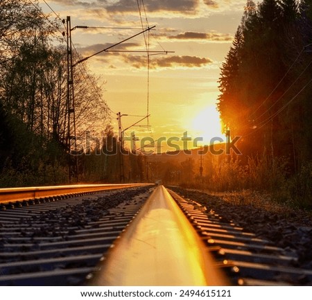 A Railtrack in the sunset