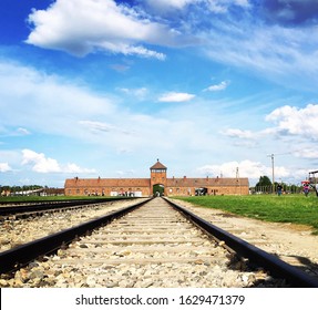 Railway In Auschwitz Birkenau Poland