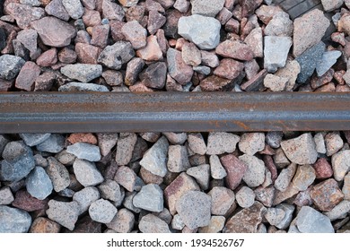  The Railway Ballast With A Rail