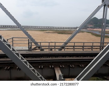 Railway Bridge On Godavari River