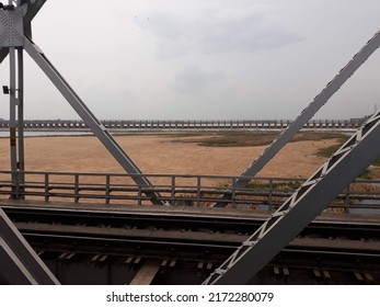 Railway Bridge On Godavari River