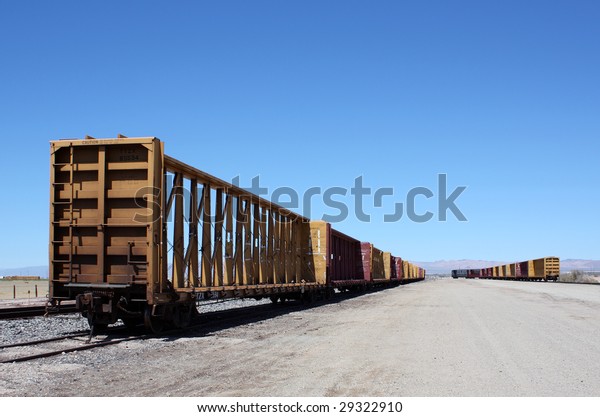 Railway cargo\
cars