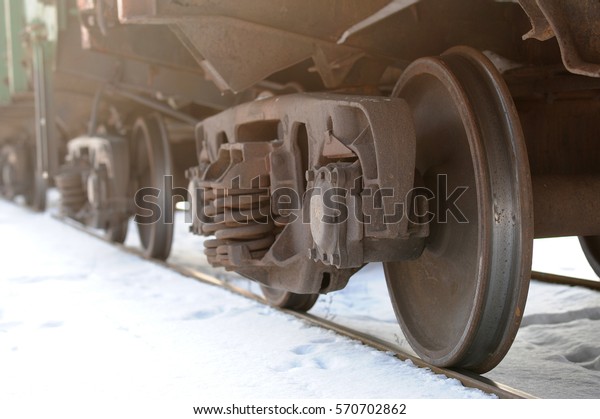 railway. cars standing on the\
rails