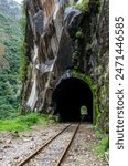 Railway connecting Cusco and Aguas Calientes Machu Picchu in Peru