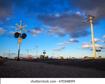 Railway Crossing Sign in Australia.