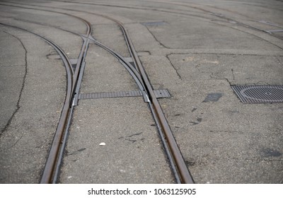 Railway lines close up