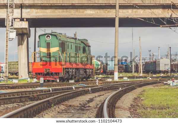 railway locomotive at the\
station wagon