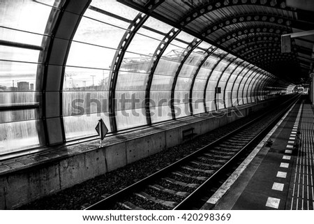 Similar – tunnel vision Prague