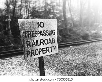 Railway Sign On The Blue Ridge Scenic Rail