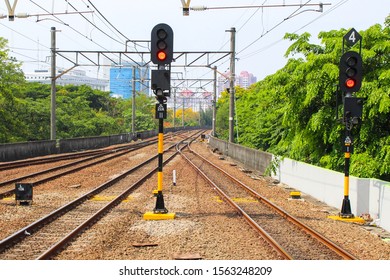 Railway Signals In Gambir Railways Station