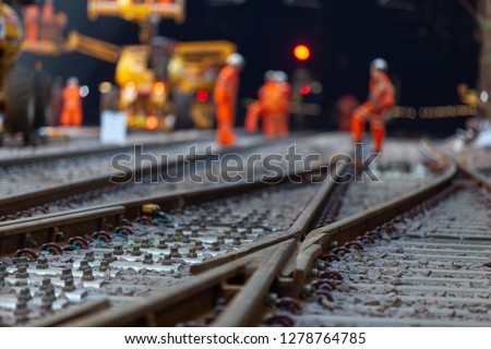 Railway station tracks 