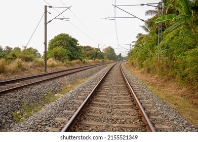 Railway Track Near Pattambi, Palakkad District, Kerala, South India