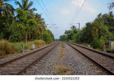 Railway Track Near Pattambi, Palakkad District, Kerala, South India