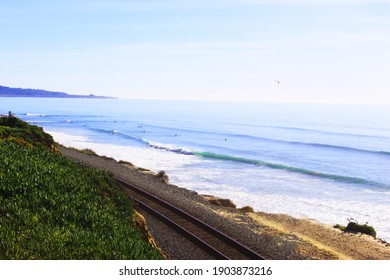 Railway Track On Del Mar 