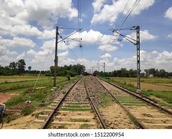 Railway Track That Goes To Bangladesh From Singhabad Railway Station In Malda District, West Bengal, India