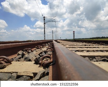 Railway Tracks And Fields Just Few Steps Away From The Last Station Of India Names 