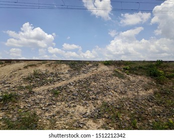 Railway Tracks And Fields Just Few Steps Away From The Last Station Of India Names 