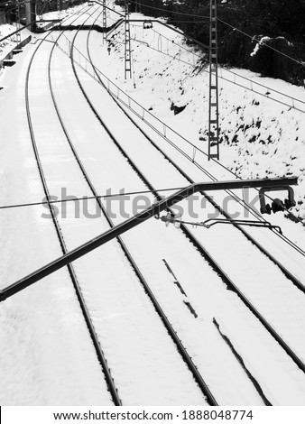 Similar – Foto Bild Hamburg Snow Track Umwelt