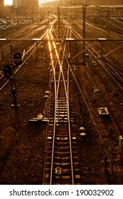 Railway tracks with switches