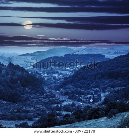 Similar – Train at night Town