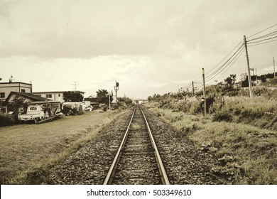 Railway In A Vintage Style. Finding My Way, Wondering My Future. Find Your Way