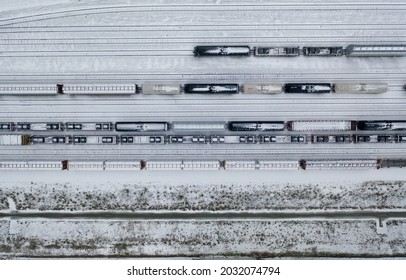 Railway Yard In Houston Winter 2021