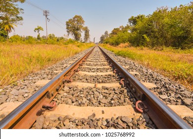 Railways Rural Areas Underdeveloped Southeast Asia Stock Photo ...