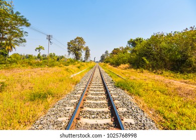 Railways Rural Areas Underdeveloped Southeast Asia Stock Photo ...