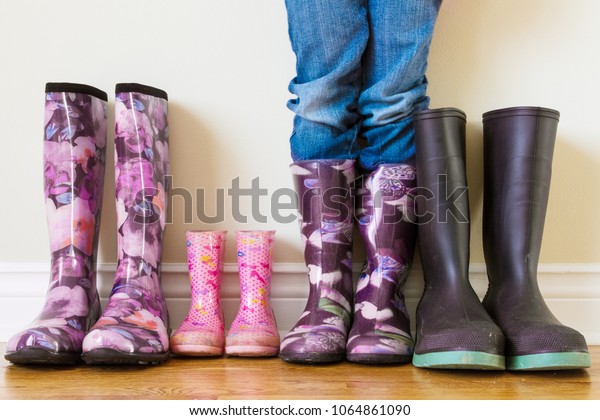 Rain Boots Lined Row Family Rainboots 