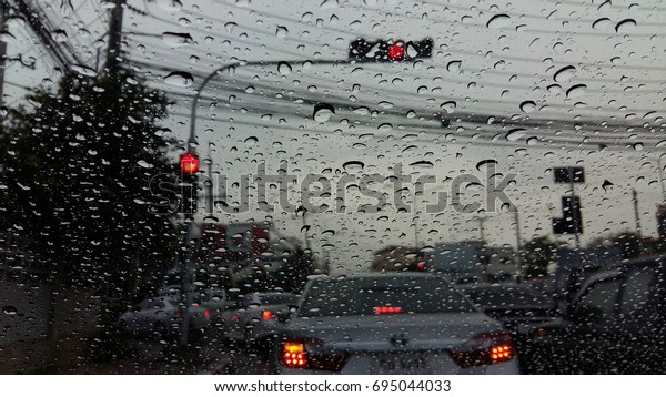 rain in
car.