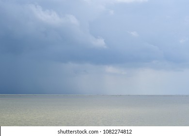 rain cloud in the sea