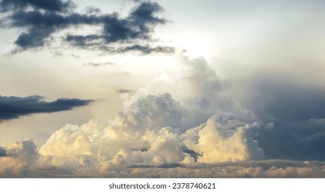 Rain clouds background with sunlight