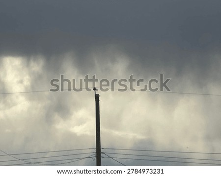 Rain clouds filling the sky with dramatic atmospheric weather conditions and moody natural cloudscape