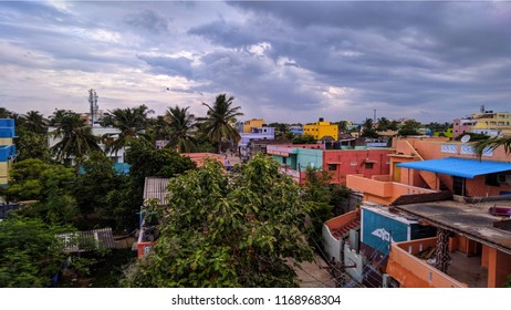 Rain Clouds Hovering Over Suburban Chennai, India 