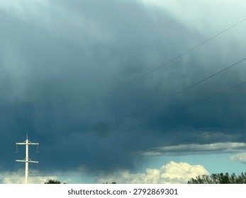 Rain Clouds in the Sky Viewed from Below