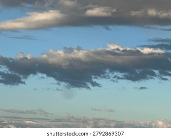 Rain Clouds in the Sky Viewed from Below