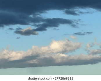 Rain Clouds in the Sky Viewed from Below