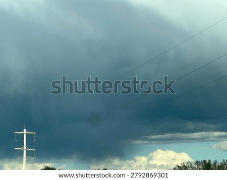 Rain Clouds in the Sky Viewed from Below