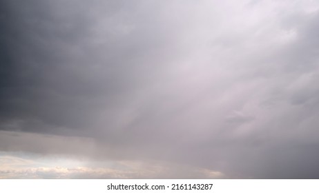 Rain Dark Clouds In The Sky During A Storm In A Dramatic Sky, Timelapse