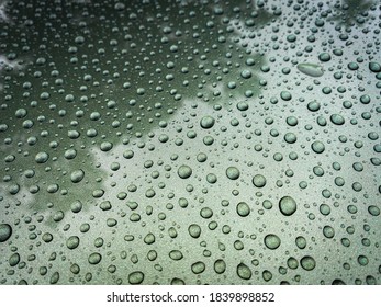 Rain Drop On Car Bonnet Background