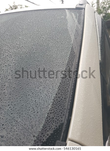 Rain drop, Drop of water
on car glass