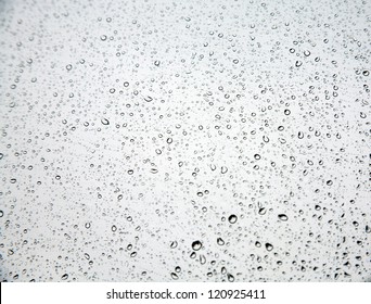 Rain Drops On Clear Window