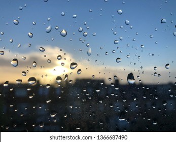 Rain drops on the window