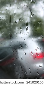 rain drops on window . 