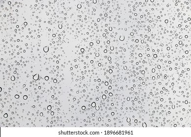 Rain Drops On Window Glasses Texture Background