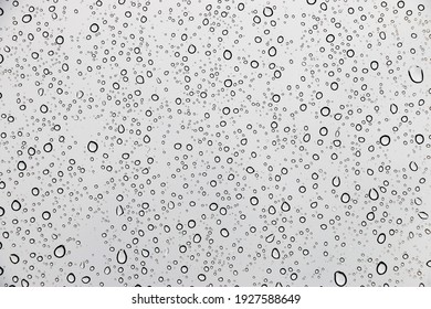 Rain Drops On Window Glasses Texture Background