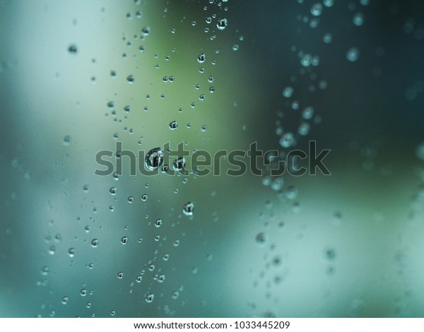 Rain\
drops on the window, nature background\
texture.