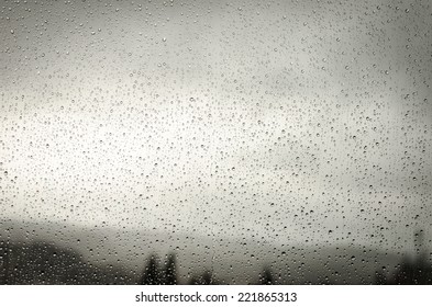 Rain Drops On A Window, Stormy Weather 