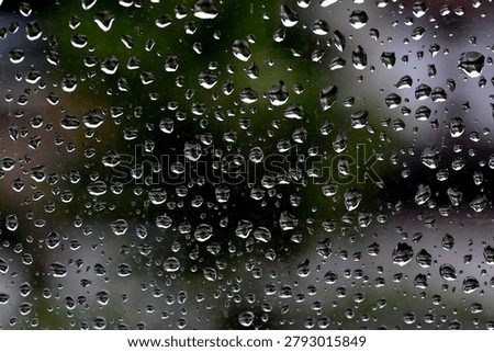 Rain drops on a windowpane